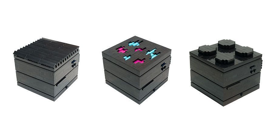 Computador construido con legos y en forma de Lego computador construido con Legos