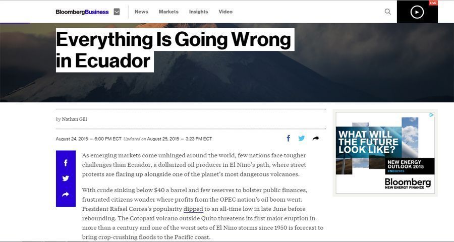 Una mirada externa de la situación actual de Ecuador