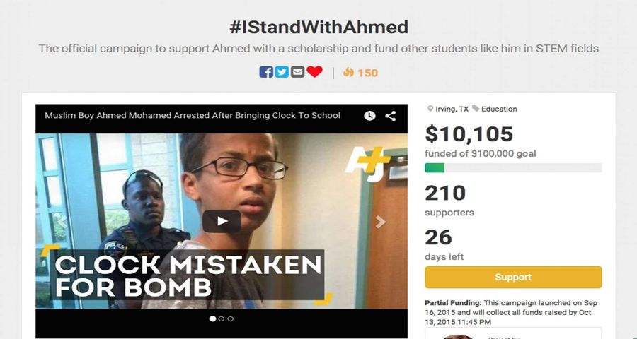 ¡Los apoyos para Ahmed Mohamed no paran!