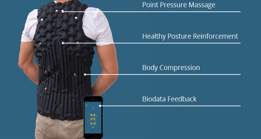 Un masaje en cualquier lugar usando AiraWear