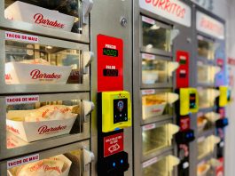 Alimentos calientes por medio de máquinas expendedoras, ¿efectivo ? Alimentos calientes