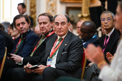 El presidente ejecutivo de Iberdrola, Ignacio Sánchez Galán, este jueves en la Cumbre de Londres este jueves