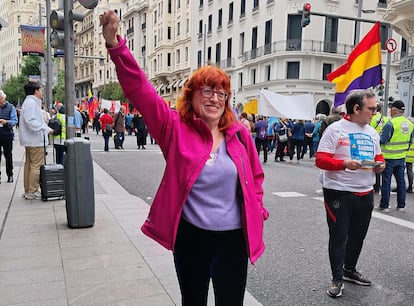 Ada Erbe, en el Gran Vía de Madrid.