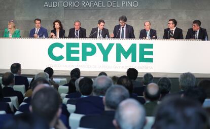 Reunión de Cepyme, este martes en Madrid.
