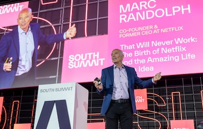 Marc Randolph, cofundador de Netflix, durante su intervención en South Summit el 5 de junio de 2025.