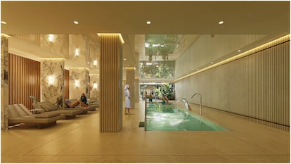 Recreación de una de las zonas del área de salud