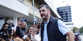 Aquiles Alvarez llegó a audiencia de Triple A: ‘Estoy dando la cara, sin correr, no hemos huido’ | Política | Noticias