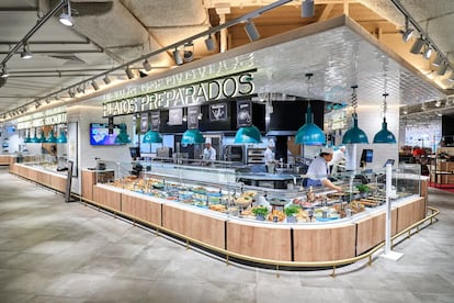 Un espacio de platos preparados en un supermercado de El Corte Inglés.