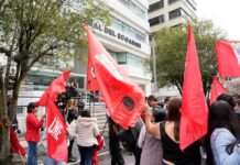 Vigilia de gremios sindicales en la Corte Constitucional para exigir la inconstitucionalidad de la Ley de Integridad Pública | Política | Noticias