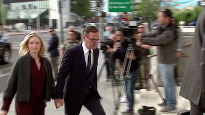 James Murdoch, a su llegada a la vista por el fideocomiso familiar en Reno, en Nevada, el 16 de septiembre de 2016.