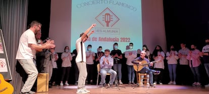 Concierto flamenco organizado por el IES Almunia, en Jerez de la Frontera (Cádiz).