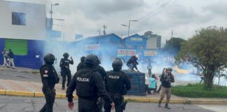 Con bombas lacrimógenas, policía cerró el paso a manifestantes en Quito antes de iniciar marcha en contra de Daniel Noboa | Política | Noticias