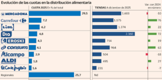 Mercadona abre más brecha con sus rivales en un año de gasto récord en la cesta de la compra | Empresas