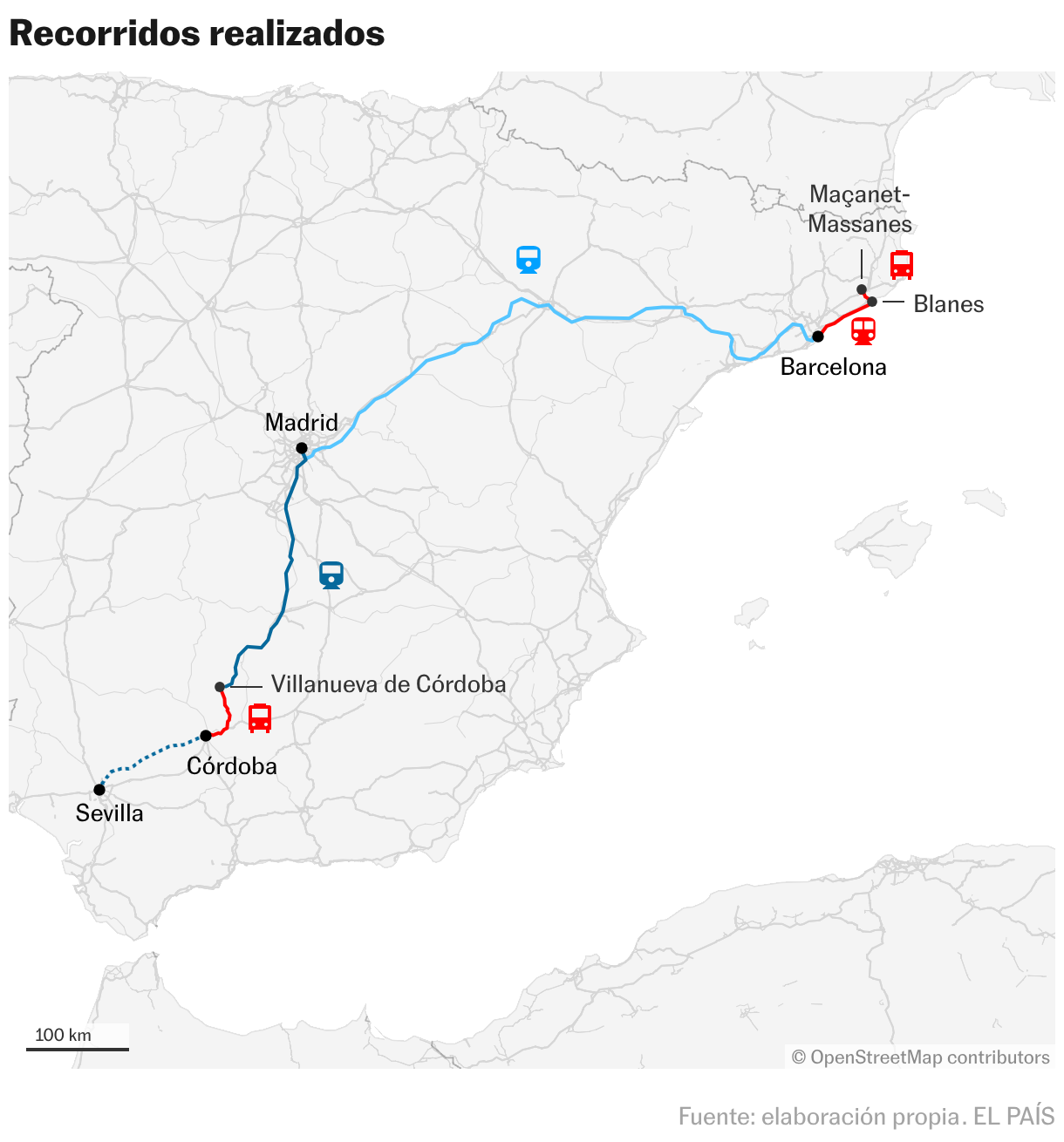 Recorridos realizados (Mapas de ubicación)