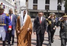 El príncipe heredero de Abu Dabi es recibido por el presidente Daniel Noboa en el Palacio de Carondelet | Política | Noticias