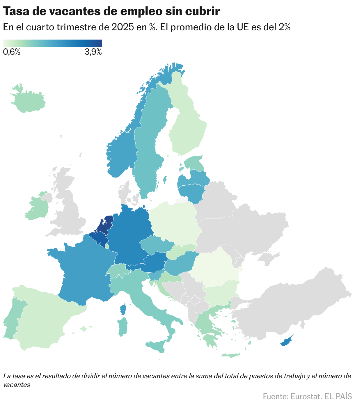 Tasa de vacantes (Mapa coroplético)