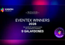 SOMOS Experiences gana 9 premios en los Eventex Awards 2026