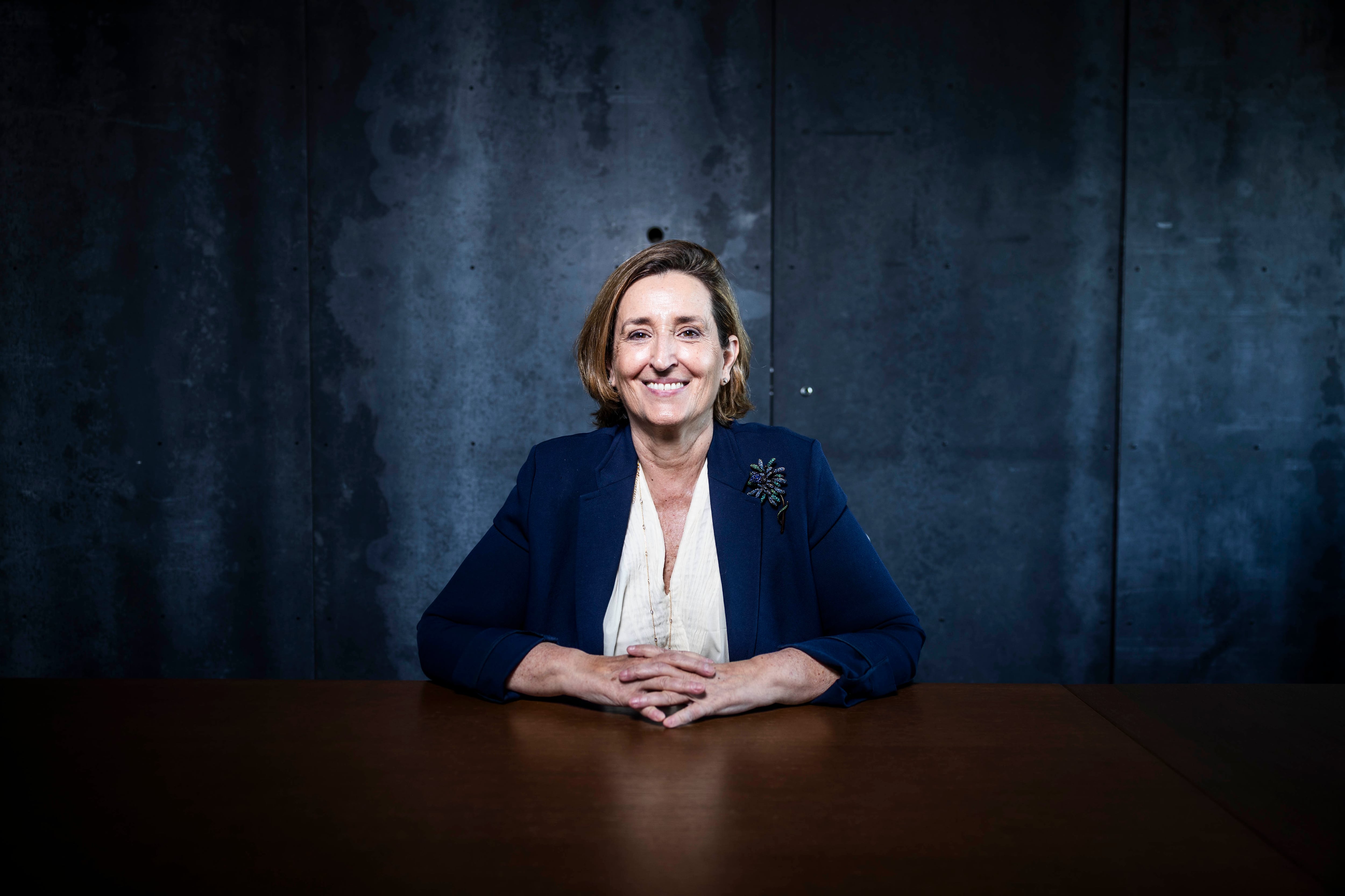 Clara Guzmán, presidenta de la Oficina Española para la Reconstrucción de Ucrania, durante la entrevista en el Ministerio de Economia, Comercio y Empresa.