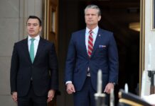 Secretario de Guerra de EE. UU., Pete Hegseth, recibe al presidente ecuatoriano, Daniel Noboa, en el Pentágono | Política | Noticias