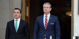 Secretario de Guerra de EE. UU., Pete Hegseth, recibe al presidente ecuatoriano, Daniel Noboa, en el Pentágono | Política | Noticias