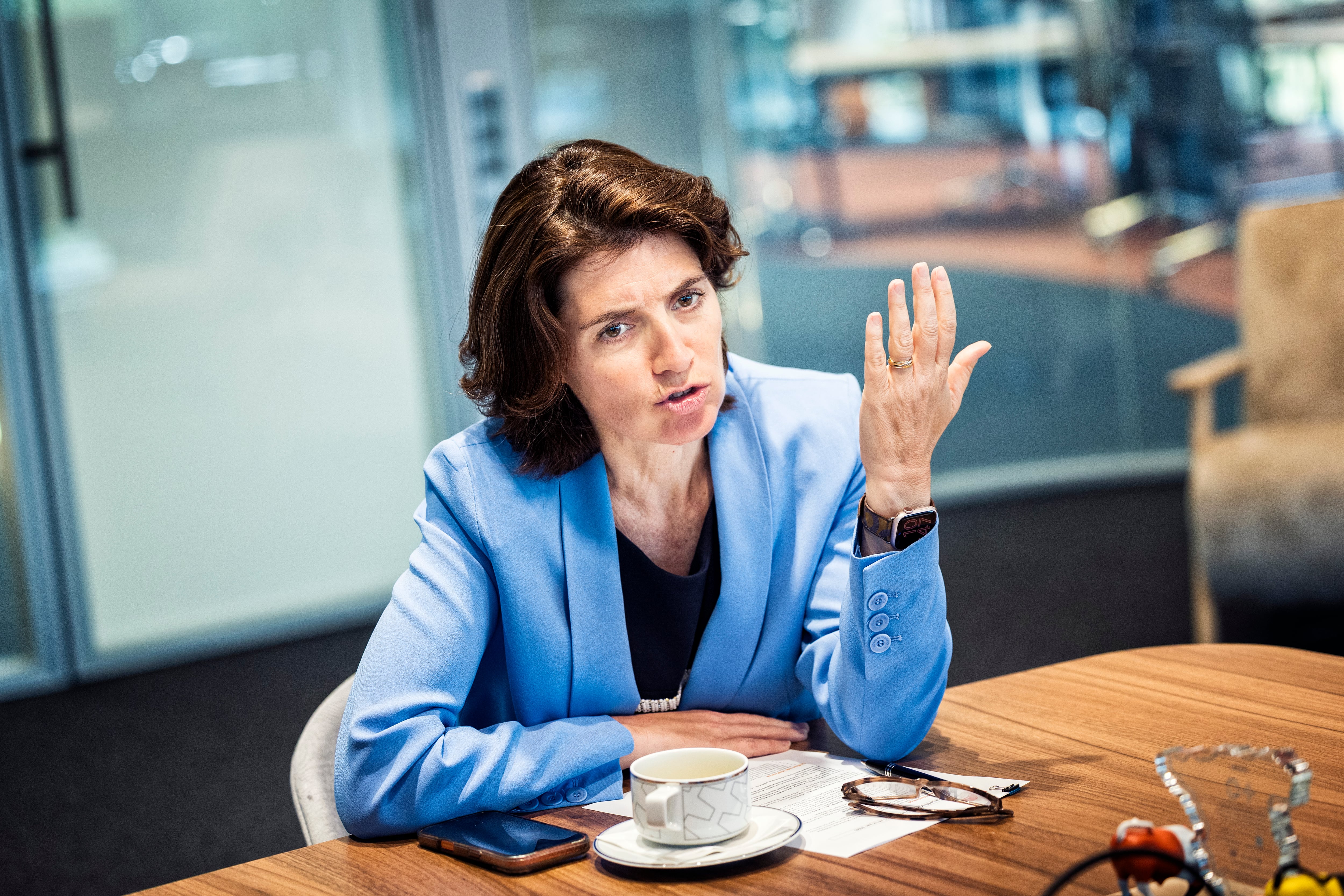 Christel Heydemann, CEO de Orange, fotografiada en su despacho de Madrid.