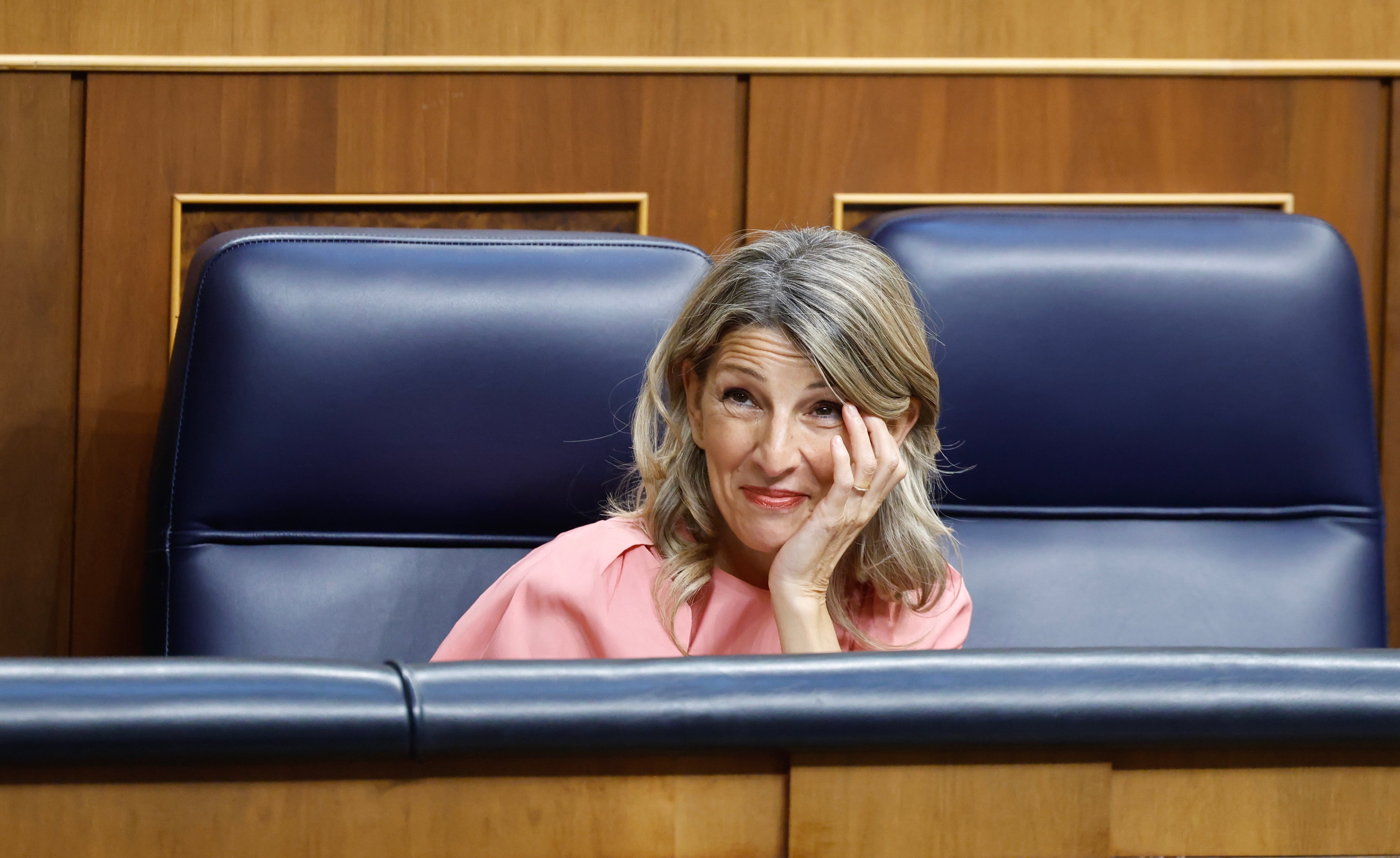 La vicepresidenta segunda y ministra de Trabajo, Yolanda Díaz, el 28 de mayo en el Congreso.